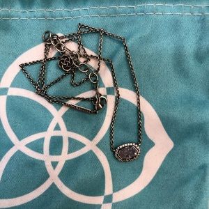 Kendra Scott Drusy Gunmetal Necklace
